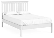 Bordeaux White Low Foot End Bed with Slatted Headboard - Comes in 4ft 6in Double, 5ft King Size and 6ft Queen Size Options