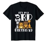 Youth Its My 3rd Birthday Zoo Animals Safari Bday Party Boys Girls T-Shirt