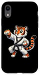 Coque pour iPhone XR Ceinture noire drôle tigre karaté athlète garçons filles enfants