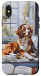 Coque pour iPhone X/XS Nova Scotia Retriever Toller Peinture chien amateur de musique