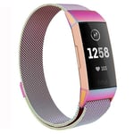 Fitbit Charge 3      Milanese Loop Strap   Rainbow