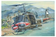 Hobbyboss-1/18 UH-1 Huey B Hélicoptère Maquette en Plastique, HBB81806, Multicolore