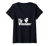 Womens The Wine Maker Vineyard Winery wine making Grapes Winemaker V-Neck T-Shirt