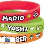 Official 6 Pack Super Mario Rubber Bracelets Party Favours Kids