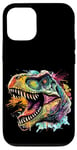 Coque pour iPhone 12/12 Pro T Rex Pop Art, Dinosaure