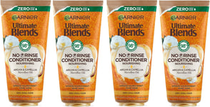 4x Garnier Ultimate Blends Argan & Camellia Oil No-Rinse Conditioner 200ml