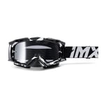 IMX RACING Dust Lunettes de protection pour moto | Fumée foncée et visière transparente incluses | Lentille anti-buée et anti-rayures | Protection du nez | Bande avec impression en silicone | Trois