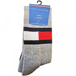 Tommy Hilfiger Boy's Th Kids Flag 2p Socks, Middle Grey (Middle Grey Blend), 2.5-5 UK