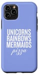 Coque pour iPhone 11 Pro Licorns Rainbow Sirènes Pizza Fun