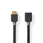 Nedis High Speed ​​HDMI ™ Kaapeli Ethernet | HDMI™ liitin | HDMI™ Ulostulo | 8K@60Hz | eARC | 48 Gbps | 2.00 m | Pyöreä | PVC | Antrasiitti | Laatikko