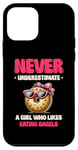 iPhone 12 mini Never Underestimate A Girl Who Likes Eating Bagels Case