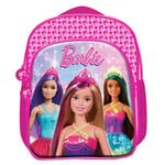 Deluxe Girls Barbie Back To School Bag Backpack Childrens Large Pink Rucksack