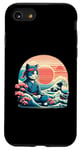 iPhone SE (2020) / 7 / 8 Japanese Samurai Cat Aesthetic The Great Wave Ninja Case