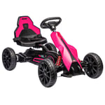 12V Electric Go Kart with Forward Reversing 2 Speeds for 3-8 Yrs - Pink