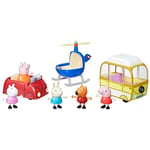 Peppa Pig, Coffret Petits Peppa, 3 véhicules et 5 Figurines, Jouets pour Enfants, F94235L0, Small