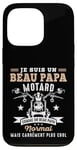 Coque pour iPhone 13 Pro Motard Beau Papa Moto Humour idée Cadeau Motorcycle Retraite