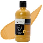 Artecho Peinture Acrylique 500ml Ocre Jaune, Acrylic Paint, Peinture pour Toile, Tissu, Bois, Roche, Papier, Verre.