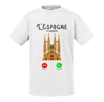 T-Shirt Enfant L'espagne M'appelle Barcelone Sagrada Familia