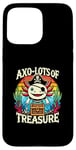 Coque pour iPhone 15 Pro Max Costume de pirate au trésor d'axolotl fantaisiste