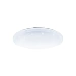 Eglo Access Plafonnier Led Frania-A 1 Lampe Murale Effet Cristal en Acier et Plastique Blanc avec Télécommande, Changement de Température de Couleur (Chaud, Neutre, Froid), Intensité Variable, Ø 40 cm