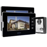 HOMSECUR 7inch Video Home Entry Call System with 2 Indoor Monitors IR HD Camera