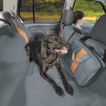 Kurgo Hamac de banquette arrière Wander pour chien, Étanche et anti-déchirure, 140 x 142 cm, Gris foncé