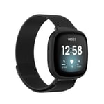 Strap-it Bracelet Milanais - compatible pour Fitbit Versa 3 (noir)