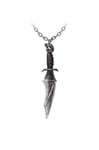 Alchemy Gothic Vampyre Knife Pendant Necklace silver coloured