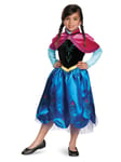 Child Girls Official Disney Deluxe Frozen Anna Fancy Party Dress Costume