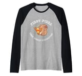 First Pizza Then World Domination Raglan Baseball Tee