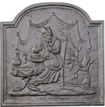 Plaque de cheminée le devin grise H. 49 cm X L. 49 cm, Dommartin