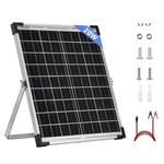 Panneau solaire 20W Module photovoltaïque à haut rendement Chargeur de panneaux solaires 12V pour maison, hangar, bateau, caravane et autres applications hors-réseau