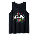 This Girl Glows For Kids Tie Dye Bright Colors 80's And 90's Tank Top