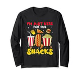 Funny Football Game Sports I'm Just Here For The Snacks Long Sleeve T-Shirt