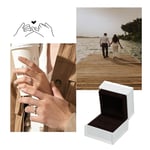 Engagement Ring Box LED Light White Ring Box For Valentines Day