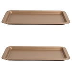 Russell Hobbs COMBO-8123 Opulence Baking Tray Set - Set of 2 Oven Trays, 37 cm Non-Stick Oven Sheet, Carbon Steel Bakeware, Easy Clean, PFOA Free, Ideal for Vegetables, Frozen Foods, and Pastries