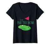 Womens The Par Tee Mom Hole in One Golf Parents Matching Family V-Neck T-Shirt