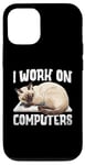 iPhone 12/12 Pro I Work On Computers Siamese Cat Meezer Case