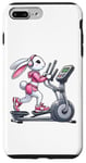 Coque pour iPhone 7 Plus/8 Plus Lapin de Pâques sur vélo elliptique Gym Fitness Workout