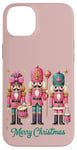 iPhone 14 Plus Preppy Pink Nut cracker Merry Christmas Cute Xmas Nutcracker Case