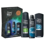 Dove Men+Care Restore Collection + Charging Pad Gift Set body wash, 2-in-1 shampoo & conditioner and anti-perspirant perfect gifts for him 3 piece