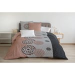 Home Linge Passion - yucatan Parure de couette 100% coton - Rose - 220x240 cm