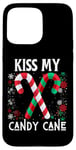 Coque pour iPhone 15 Pro Max Kiss My Candy Cane Fight Naughty Ugly Pull de Noël