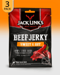 3 x Jack Link's Beef Jerky Sweet & Hot 70g