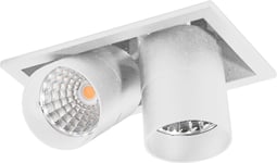 Aria mini flex K2 downlight justerbar 2x5W 2700K RA90 Dimbar - Hvit - Hvit