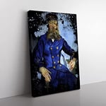 Big Box Art Vincent Van Gogh The Postman Joseph Roulin Coal Black Canvas Wall Art Print Ready to Hang Picture, 76 x 50 cm (30 x 20 Inch), Multi-Coloured