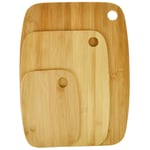 Bamboo Trio Cutting Board Set - Safe, Sturdy, Reliable Chopping AS-46352