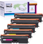 TN423 Compatible avec Brother TN-423 TN423 TN-423BK Toner pour Brother MFC-L8690CDW HL-L8260CDW HL-L8360CDW DCP-L8410CDW MFC-L8900CDW (2Noir/Cyan/Jaune/Magenta)