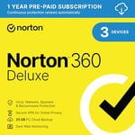 Norton 360 Deluxe 2025, Antivirus Software for 3 Devices and 1-Year Subscription with Automatic ‎Renewal, Includes Secure VPN and Password Manager, PC/Mac/iOS/Android, Activation Code by email