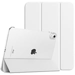 TiMOVO Coque Compatible avec iPad 10ème Génération 10,9 Pouces 2022 Étui, iPad 10 Coque, Légère&Mince Coque Arrière Translucide en PC, Housse Coque Trifold avec Réveil/Sommeil Auto, Blanc